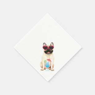 Summer French Bulldog Napkin