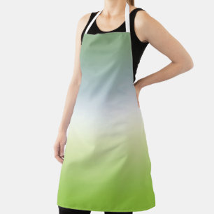 Summer Fresh Gradient Cool Blue Green Ombre Apron