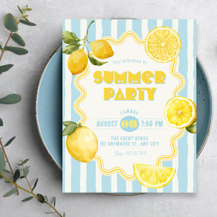 Summer fresh lemon invitation