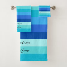Summer Fresh Ocean Blues Striped