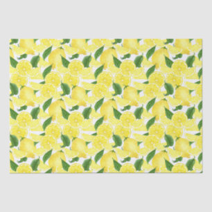 Summer Fresh Yellow Lemon Citrus Fruit  Tissue Paper