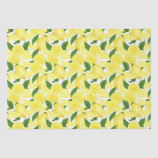 Summer Fresh Yellow Lemon Citrus Fruit Tissue Paper