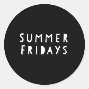 Summer Fridays Shirt Men Women Classic Round Sticker