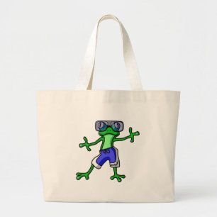 Summer Frog Large Tote Bag