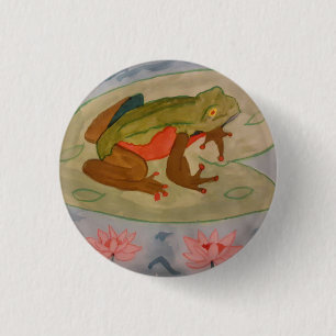 Summer Frog Pond 3 Cm Round Badge