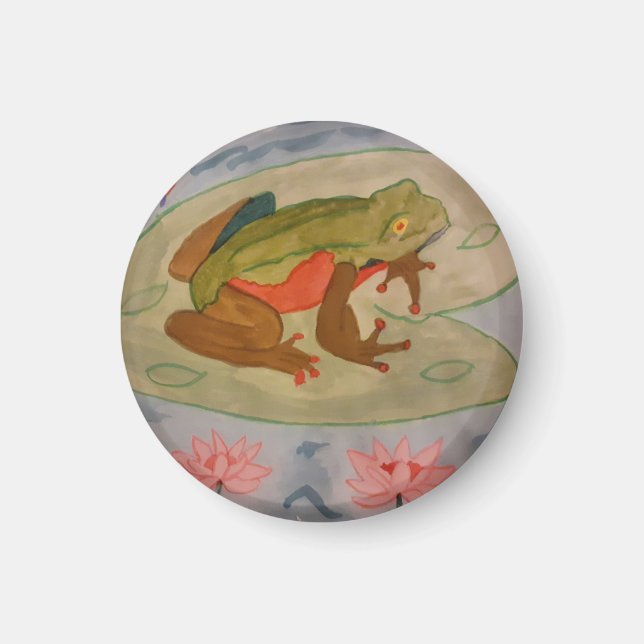 Summer Frog Pond Magnet (Front)