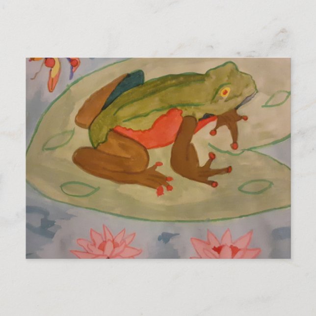 Summer Frog Pond Postcard (Front)