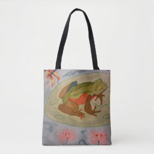 Summer Frog Pond Tote Bag