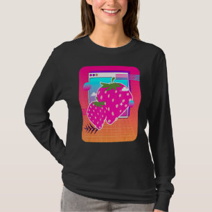 Summer Fruit 90s Vaporwave Aesthetic Red Berry Str T-Shirt