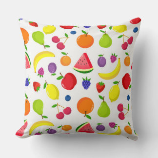 Summer Fruit and Berry Colourful Pillow