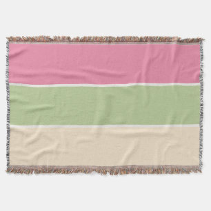 Summer Fruit Basket Pastel Colorblock Throw Blanket