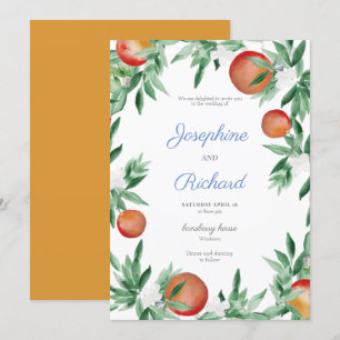 Summer Fruit border, wedding invitation