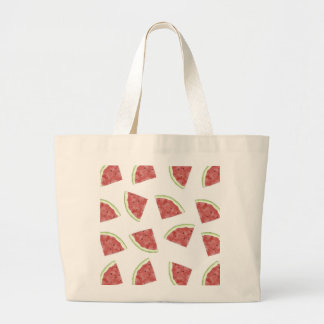Summer fruit juicy watermelon large tote bag
