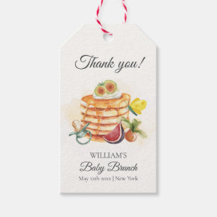 Summer Fruit Pancake Pacifier Brunch Baby Shower Gift Tags