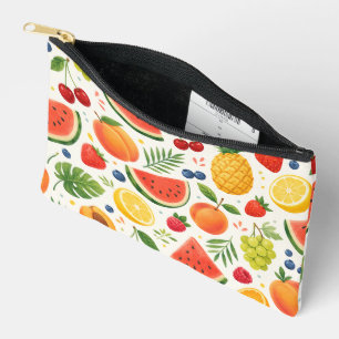 Summer Fruit Pattern Fabric   Tropical Watermelon  Accessory Pouch