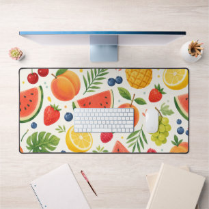 Summer Fruit Pattern Fabric   Tropical Watermelon  Desk Mat