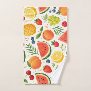 Summer Fruit Pattern Fabric Tropical Watermelon Hand Towel
