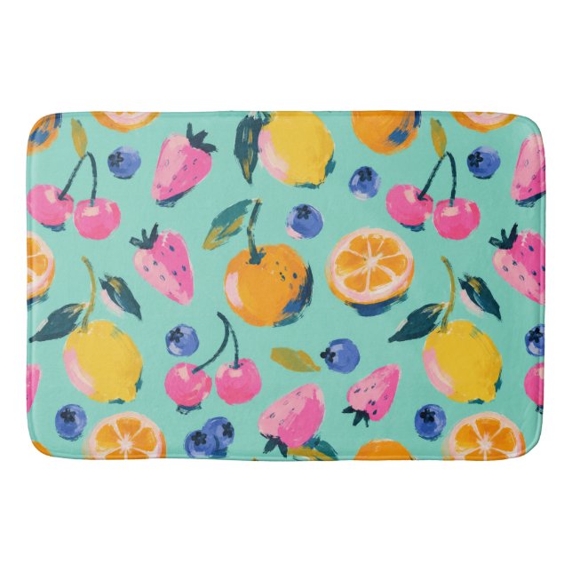 Summer Fruit Pattern Kitchen Wall Decor Bath Mat (Front)