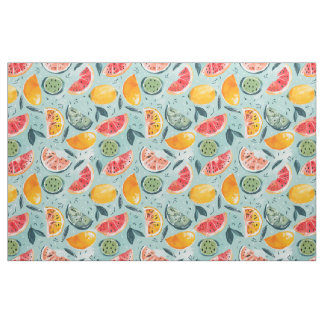 Summer Fruit Pattern | Seamless Watermelon & Citru Fabric