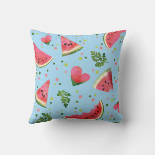 Summer Fruit Pattern Watermelon red green tropical Cushion