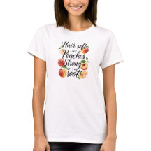 Summer Fruit Peaches Hair Roots Graphic Tee
