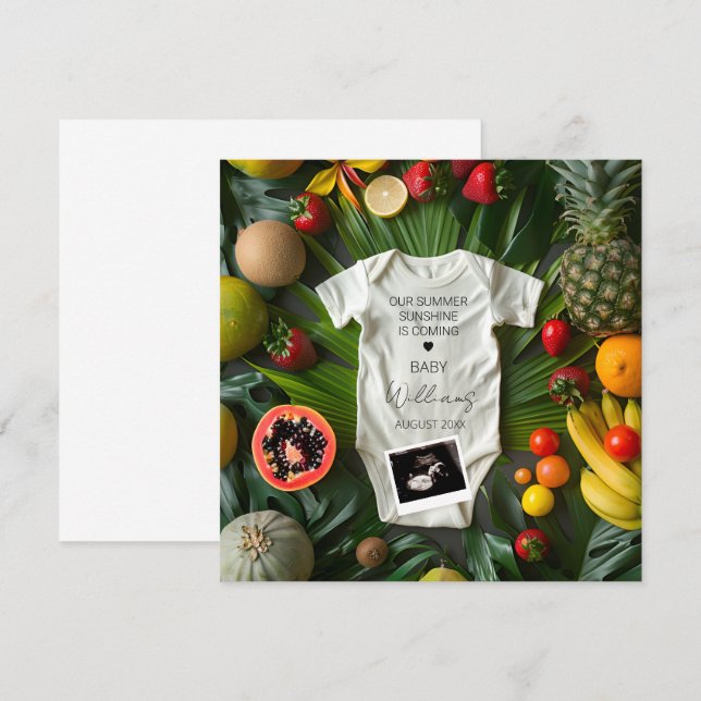 Summer Fruit Pregnancy Announcement (Front/Back)