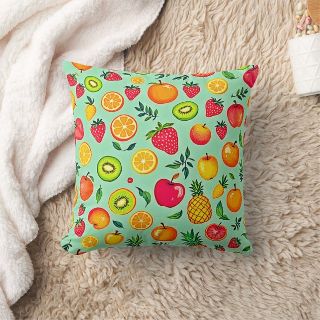 Summer Fruit Seamless Design Cushion (Blanket)