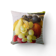 Summer Fruit Throw Pillow