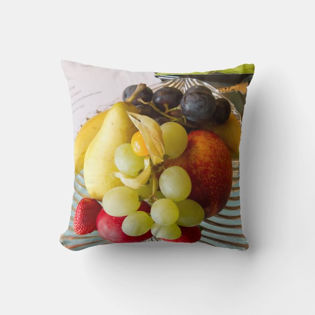 Summer Fruit Throw Pillow (Front)