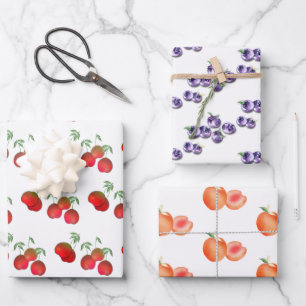 Summer Fruits Assorted Wrapping Paper Sheet
