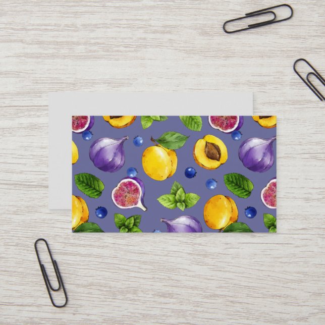 Summer Fruits Business Card (Front/Back In Situ)