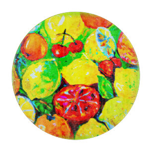 "Summer Fruits" Cute Art. Buy Now Cutting Board