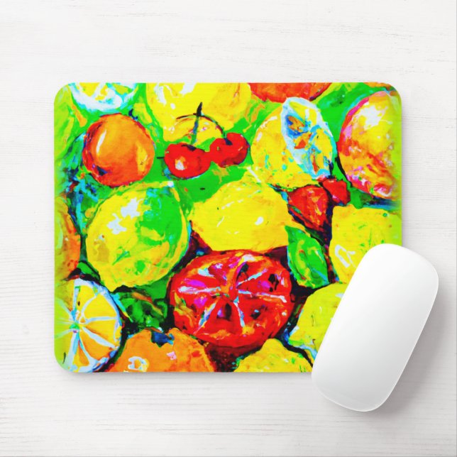 "Summer Fruits" Cute Art. Buy Now  Mouse Mat (With Mouse)