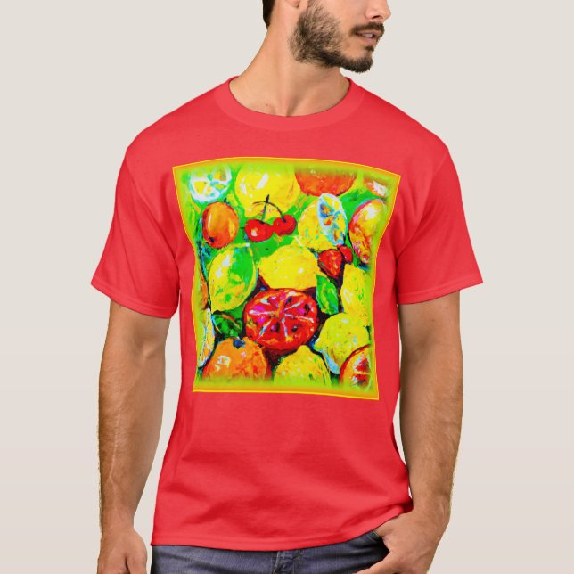  "Summer Fruits" Cute Art. Buy Now  T-Shirt (Front)