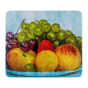 Summer fruits cutting board
