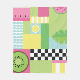 Summer Fruits Fleece Blanket
