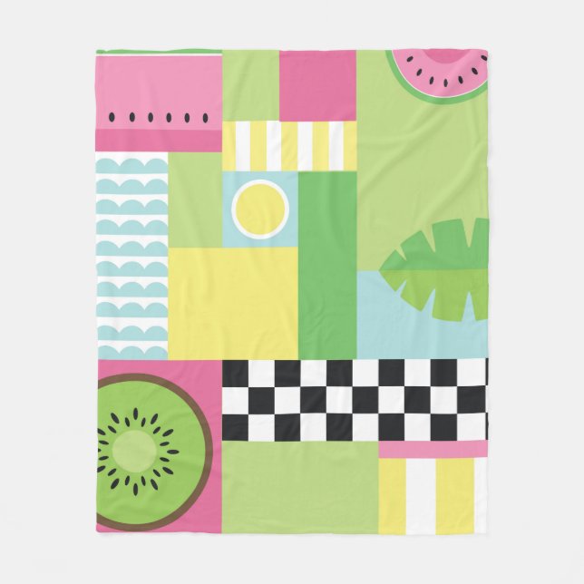Summer Fruits Fleece Blanket (Front)