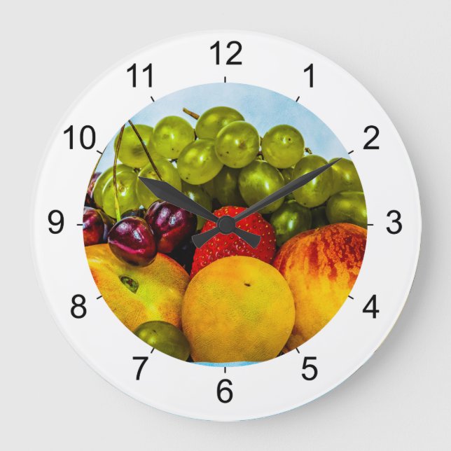 Summer fruits large clock (Front)