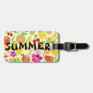 Summer fruits luggage tag