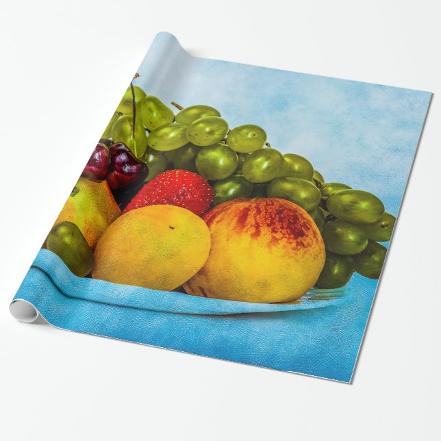Summer fruits wrapping paper (Unrolled)