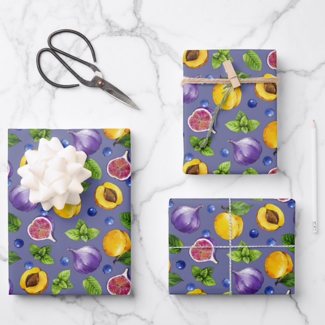 Summer Fruits Wrapping Paper Sheet (Front)