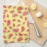 Summer Fruity Fun Watermelons Watercolor Yellow Tea Towel<br><div class="desc">Decorate your kitchen with this fun watercolor watermelons dish towel. Makes a great housewarming or wedding gift! 
You can customise it and add text too.
Check my shop for lots more colours and patterns!</div>