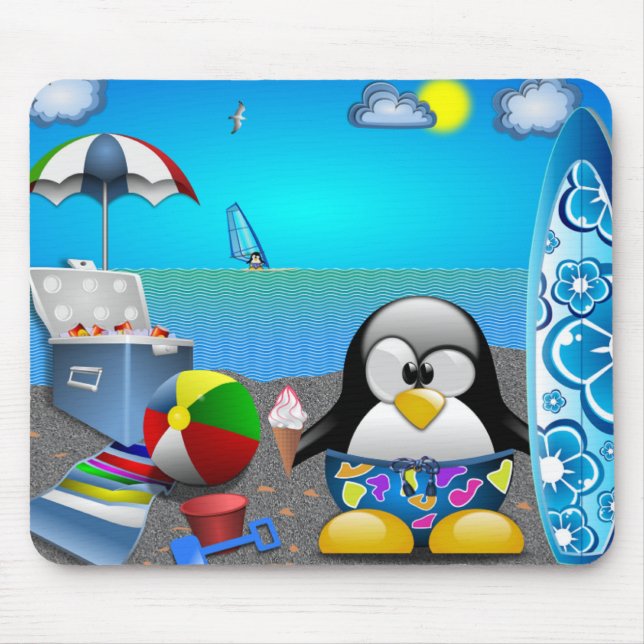 SUMMER FUN AT THE BEACH MOUSE MAT (Front)