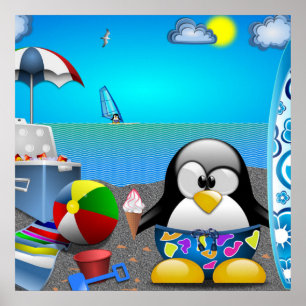 SUMMER FUN AT THE BEACH POSTER