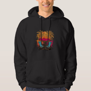 Summer fun at the beach, sunset hoodie