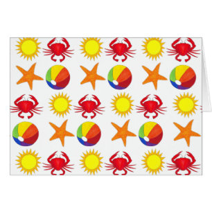 Summer Fun Beach Crab Starfish Sun Vacation