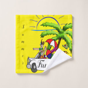 Summer Fun Beach Palm Tree Bathroom Towel Sets