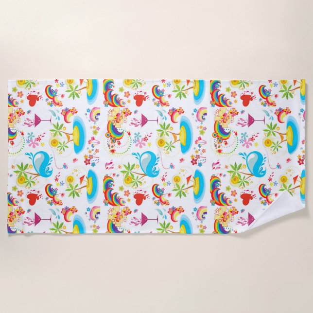 Summer Fun Beach Towel (Front)