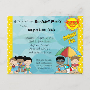 Summer Fun Birthday Invitation