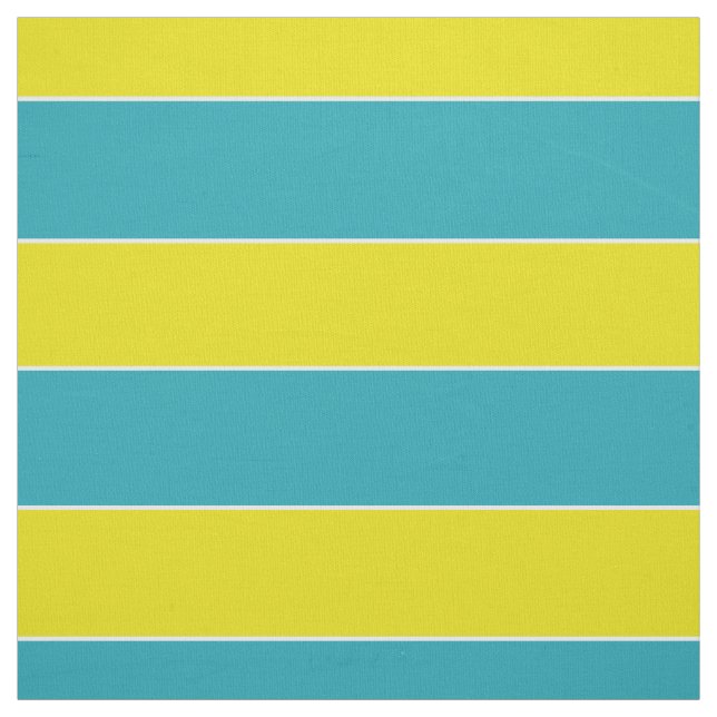 Summer Fun Blue and Yellow Stripe Fabric (Swatch)